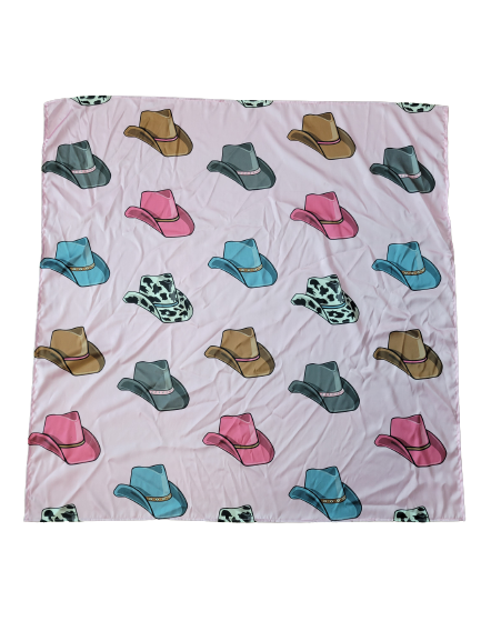 The Front Porch Label - Wholesale Bandana - Dames - Roze cowboyhoeden Wild Rags4