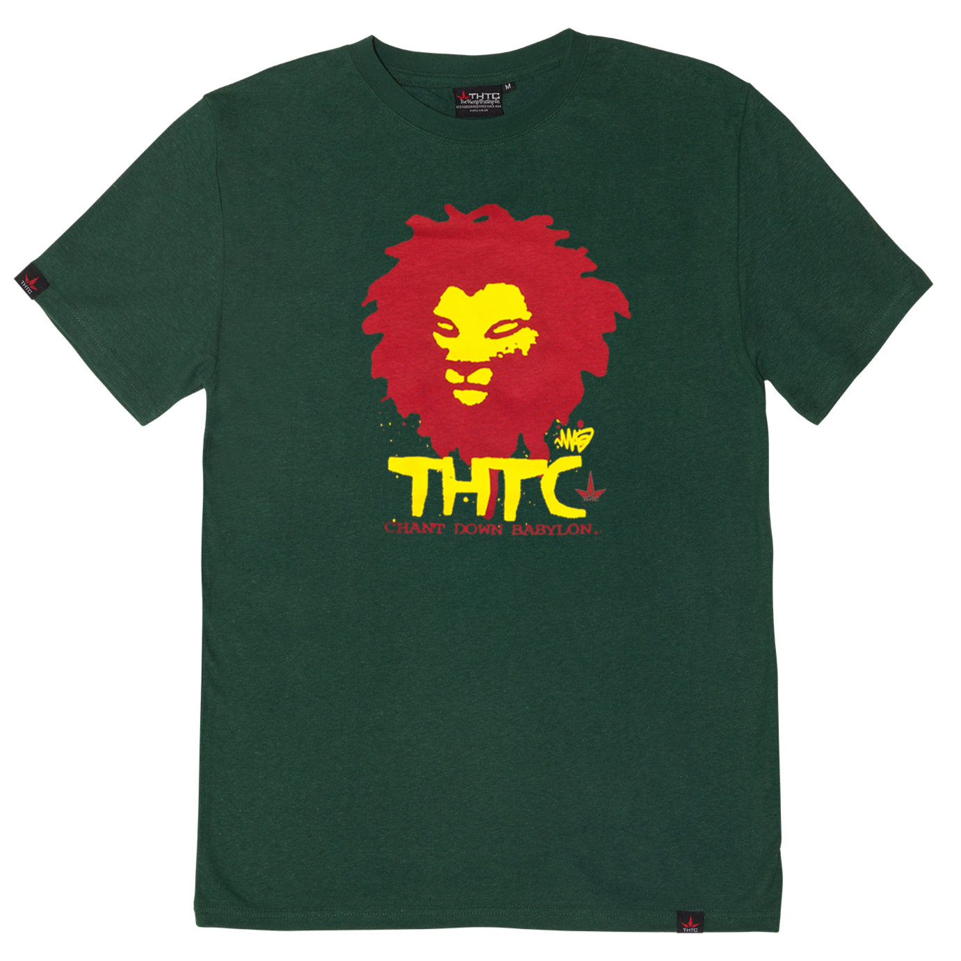 Chant Down Babylon Hemp T-Shirt - Bottle Green for wholesale on Faire0