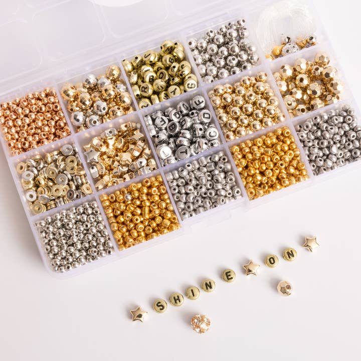 Caixa de micotas DIY com Mix Metálica com Letras Douradas por atacado de Jewelry Made by Me