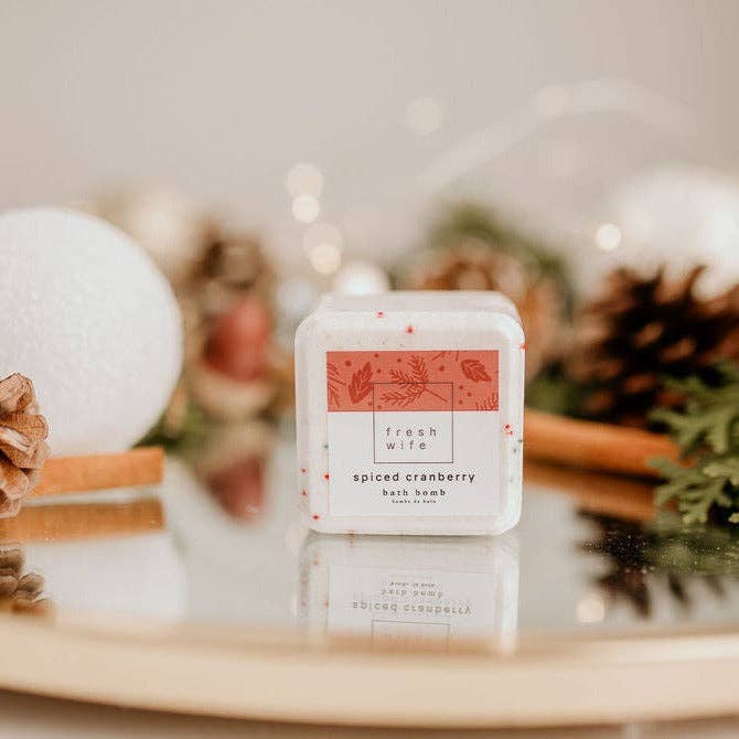 The Fresh Wife Soap Company - Wholesale Bath Bomb/Fizz - Spiced Cranberry Bath Bomb1