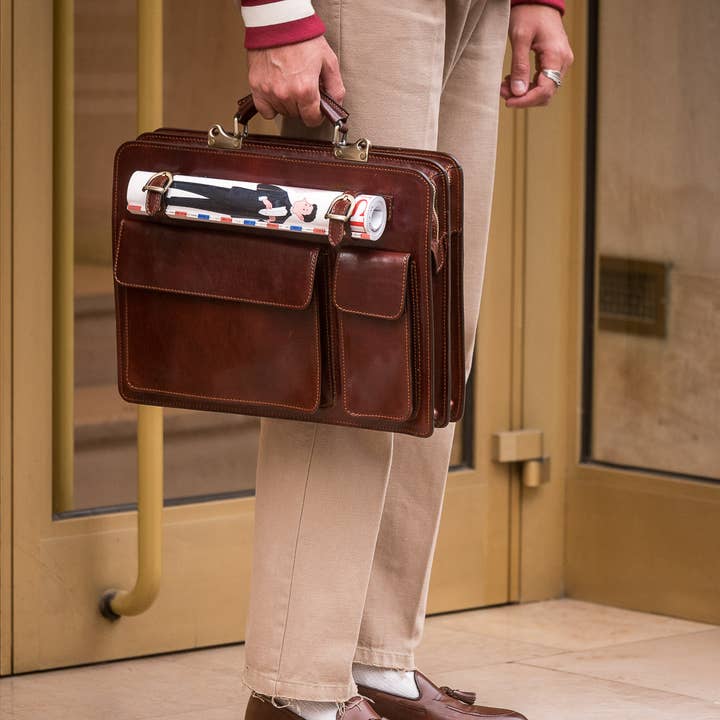 Time Resistance - Wholesale Satchel - Men's - Italian Leather Satchel Bag, Briefcase - The Prophet
