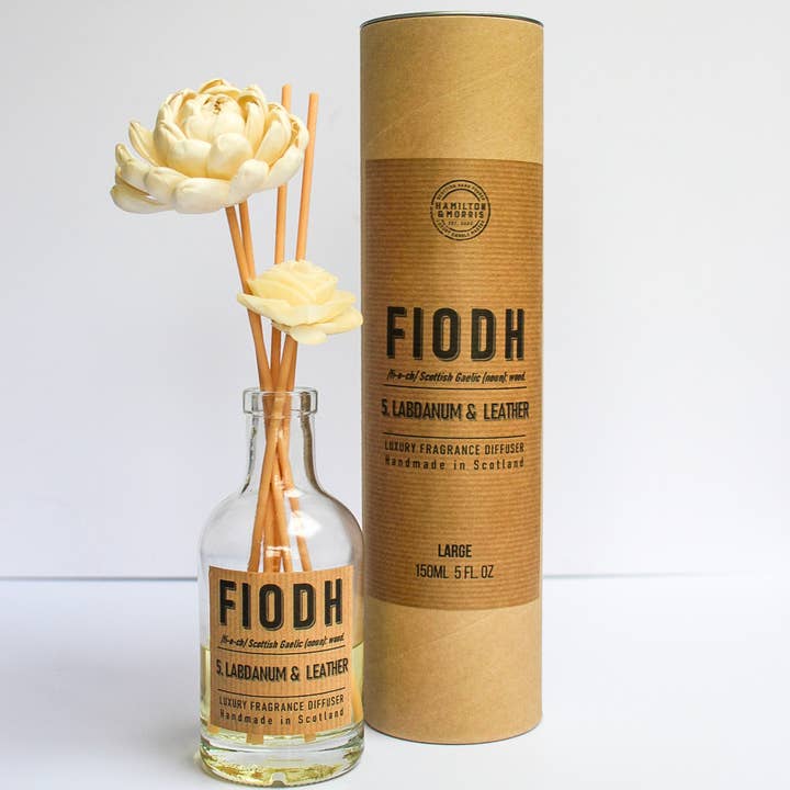 Fiodh 5: Labdanum and Leather Flower Diffuser for wholesale by Hamilton and Morris Candlemakers