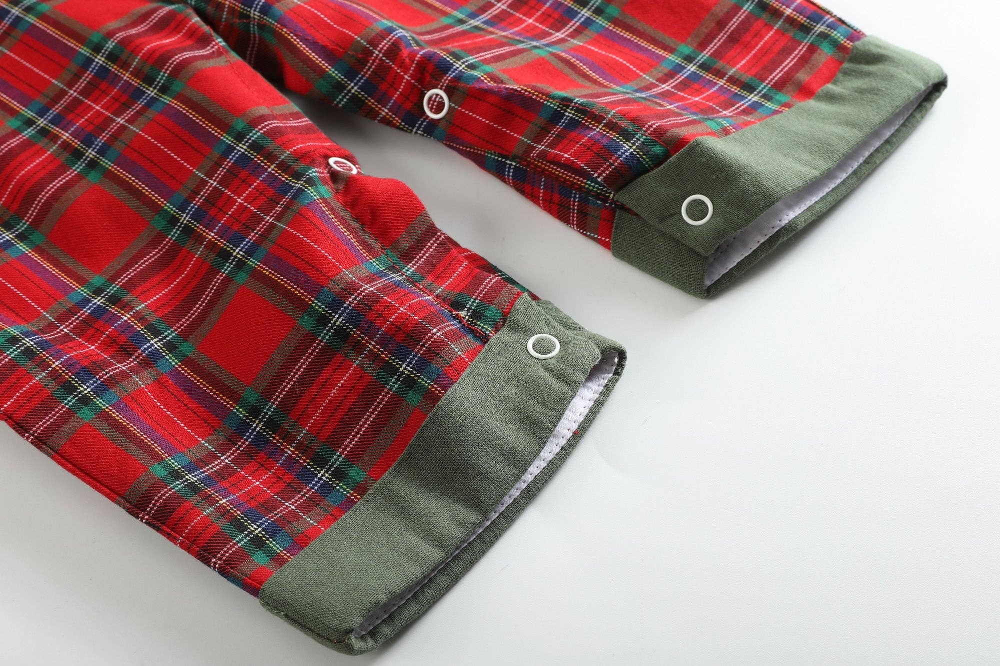 Lil Cactus - Wholesale Overalls - Kids - Red Plaid Truck & Tree Smocked Overalls3