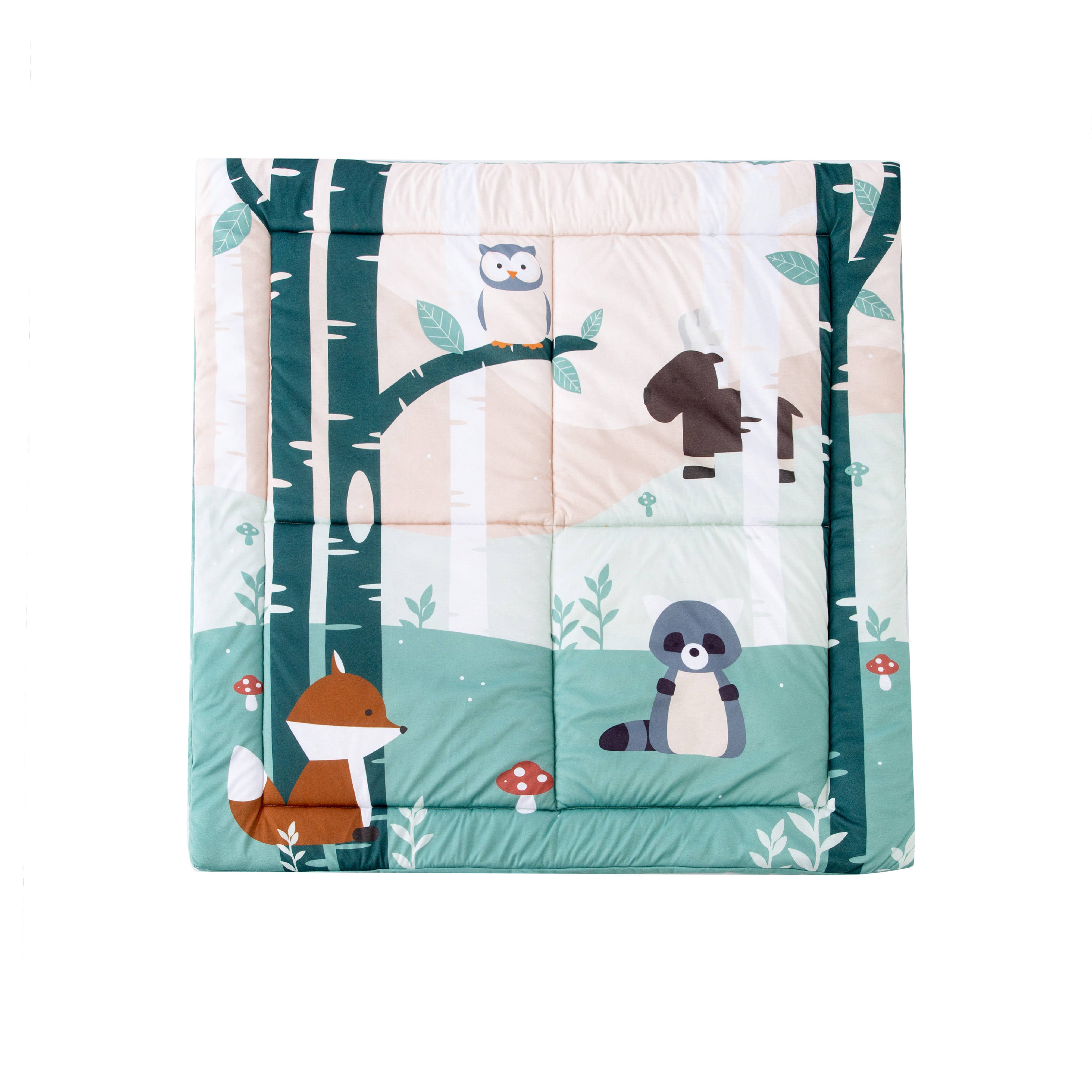 BTL Diffusion UK LTD – wholesale Play mat – Kids & baby – Little Big Friends Patchwork Playmat - Forest1