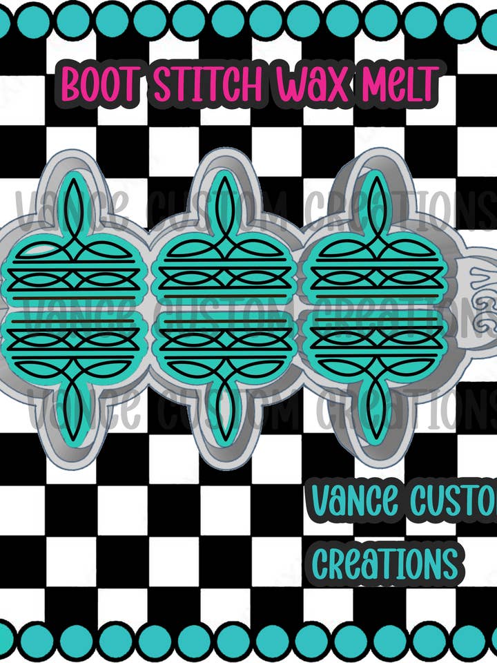 Molde de Cera para Derreter em Forma de Bota Costurada por atacado de Vance Custom Creations