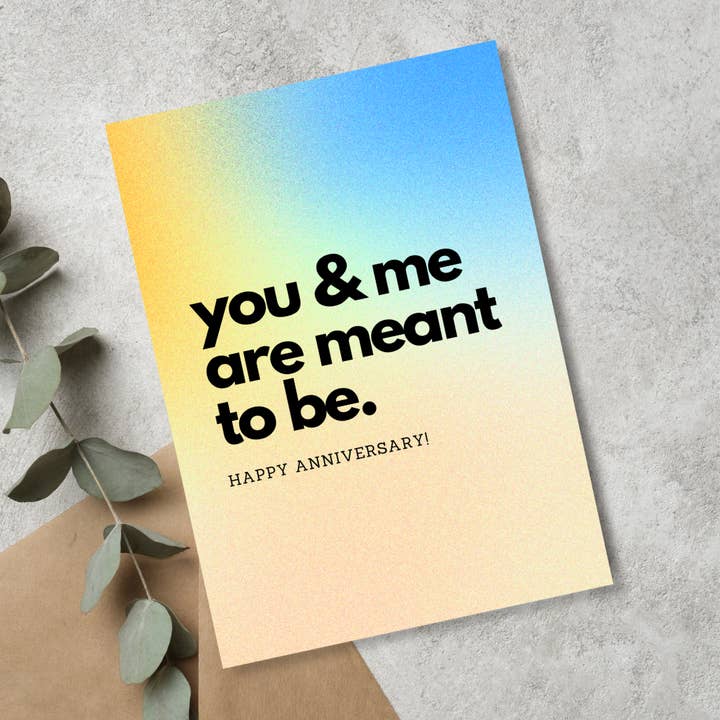 Jubiläumskarte | Du & Ich | Moderne Liebe Verlauf für den Großhandel von JoeyPrints