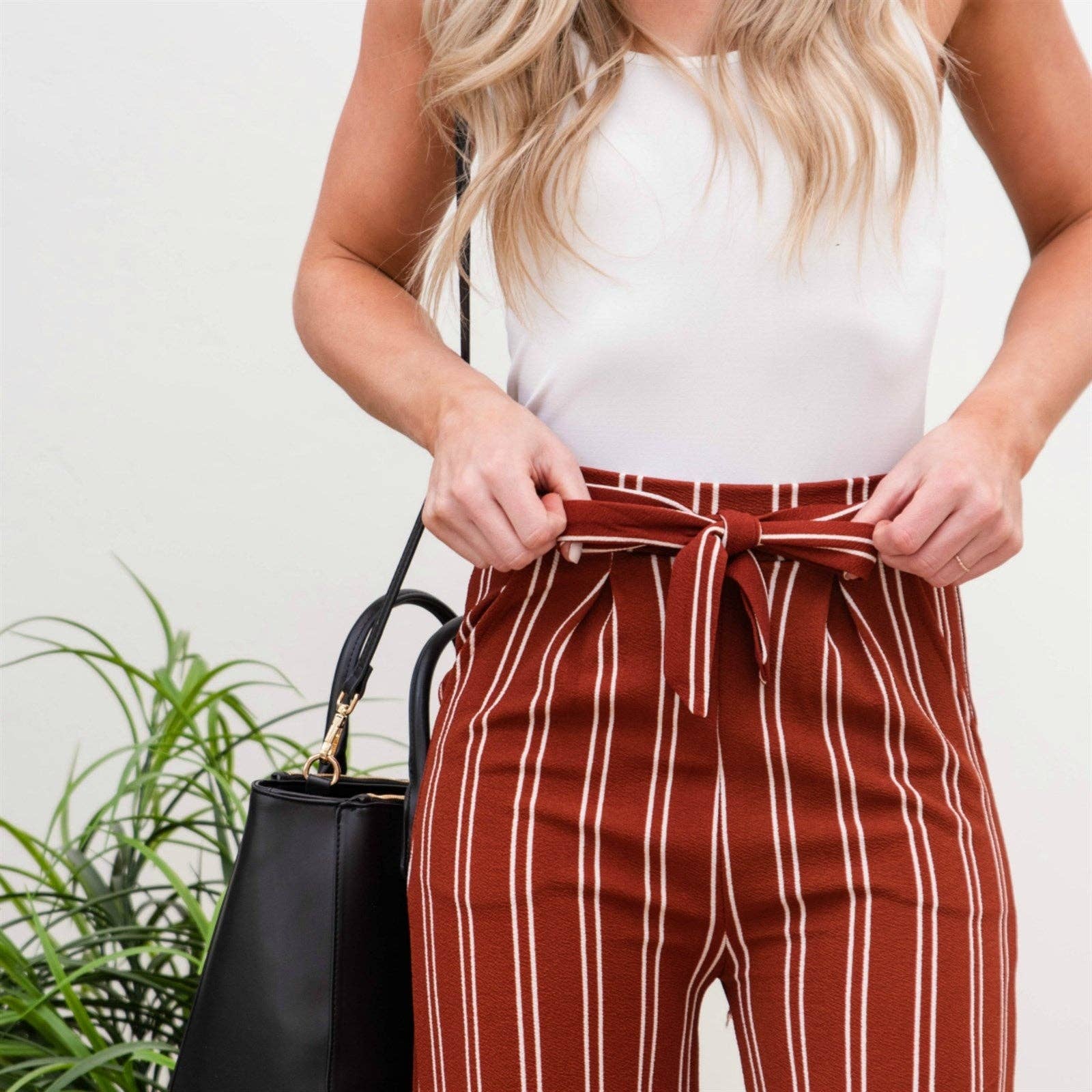 Truly Contagious - Venta al por mayor Pantalones - Mujer - Pantalón de vestir con cintura anudada (YC1924)2