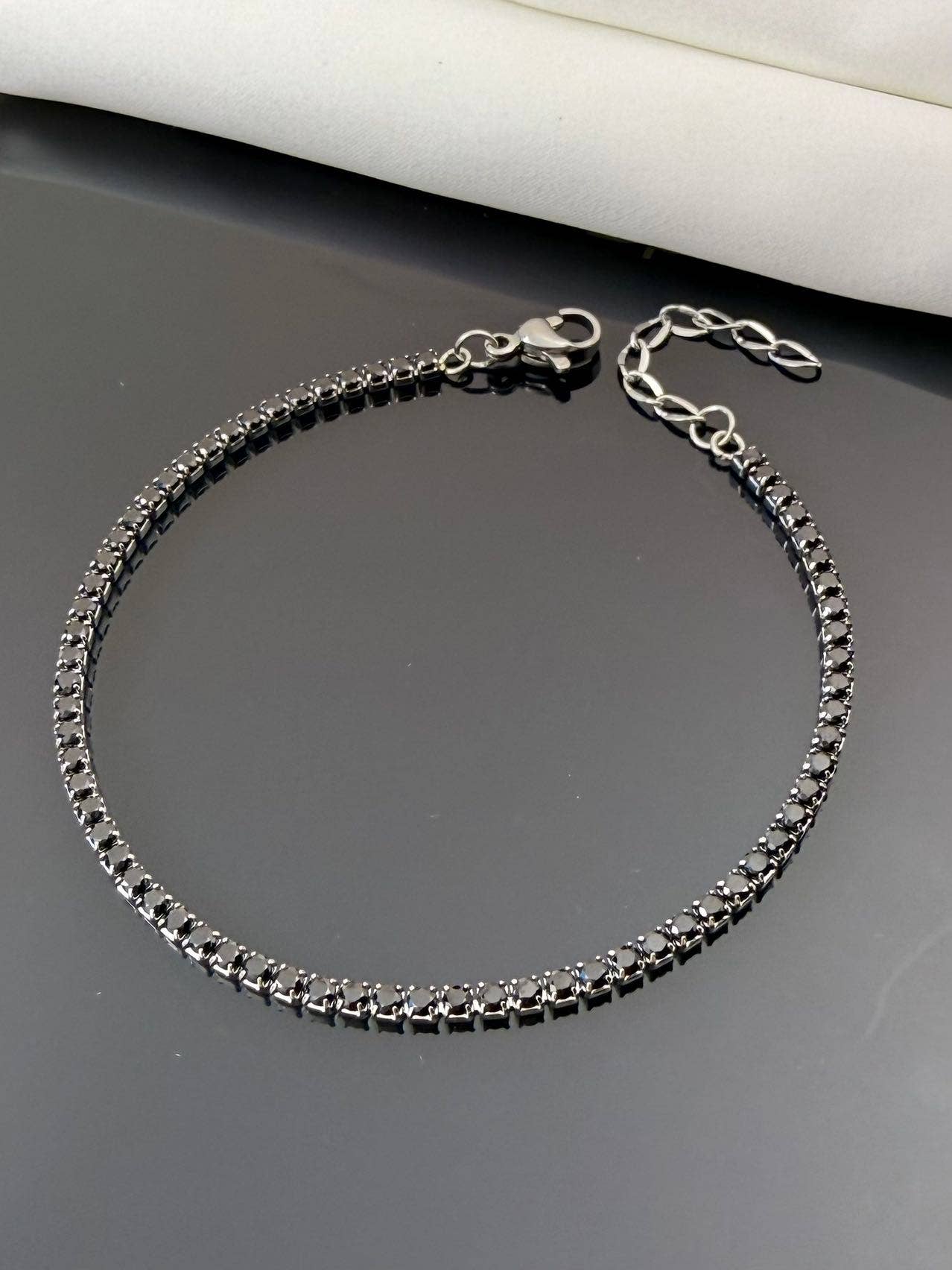 COSMOS - Wholesale Tennis Bracelet - Elegant fine crystal tennis bracelet in gold stainless steel1