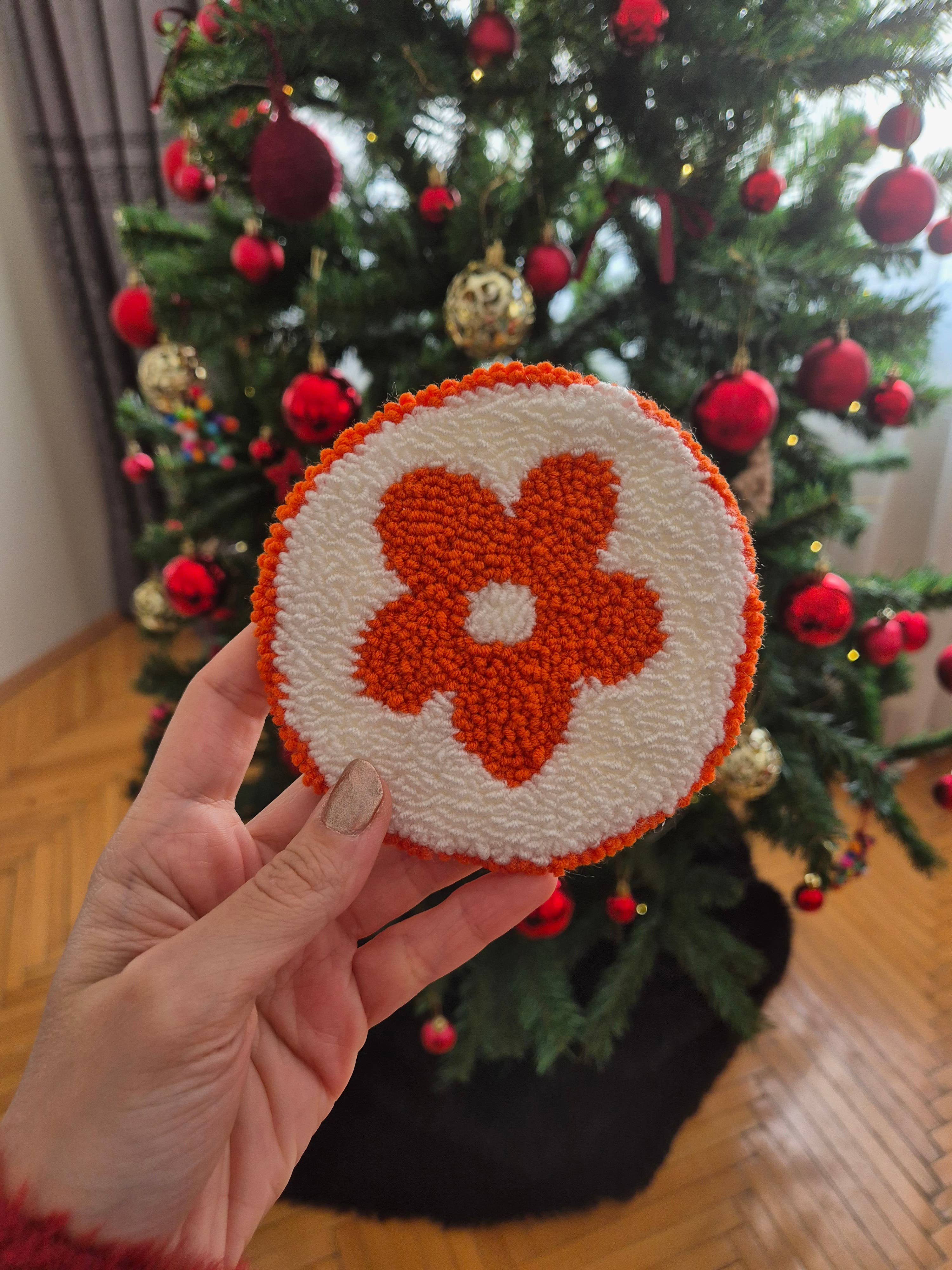 despinacrafting – wholesale Coasters – Punch Needle Mug Rug,  Floral Coasters 7