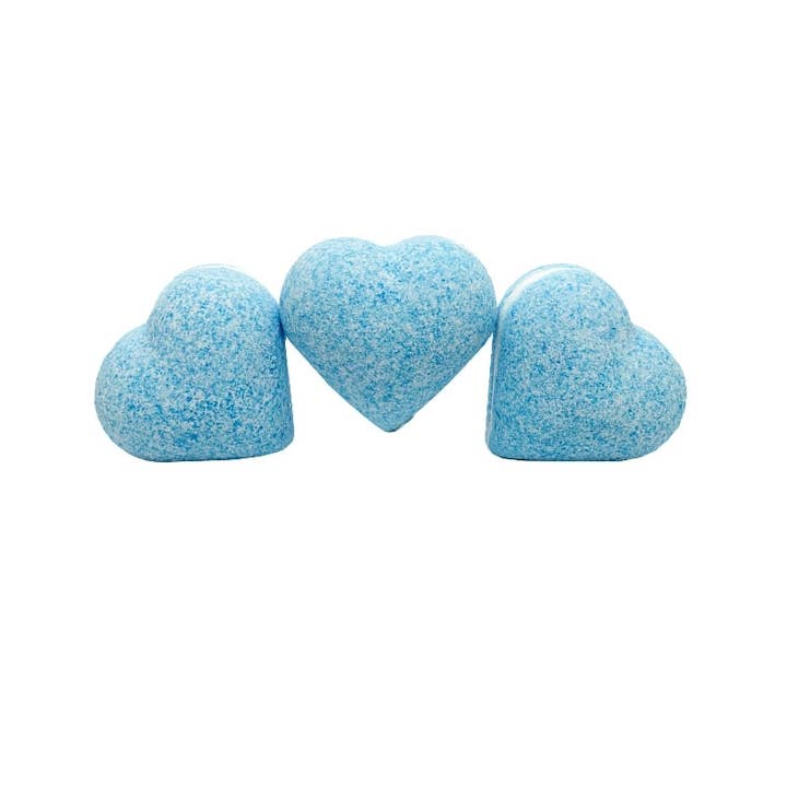 LS GROUP - Wholesale Bath Bomb/Fizz - Effervescent Bath Hearts – 85g - Blue