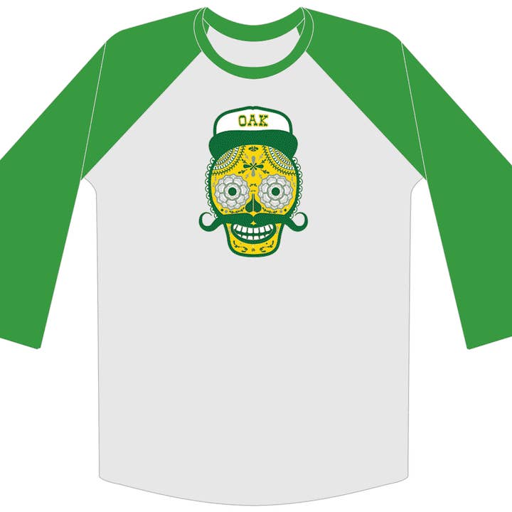 Camiseta unisex Oak Raglan para venta al por mayor de Dia de Los Todos