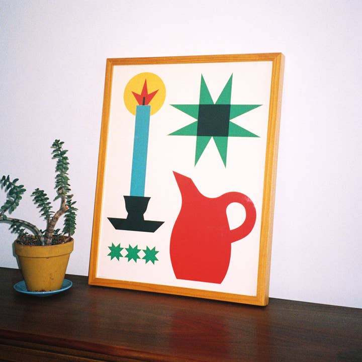 "Candlelight" Screenprint for wholesale by Sunroom