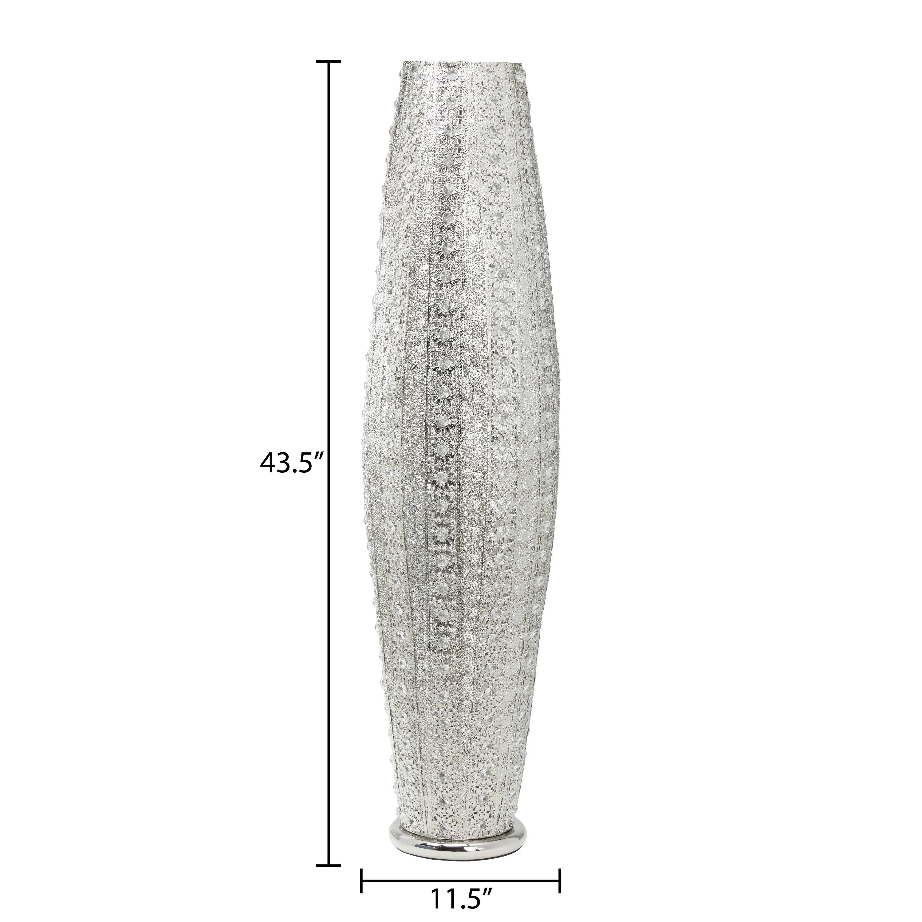 River of Goods - Wholesale Floor Lamp - 43.5"H Harley Silver & Crystal Floor Lamp2