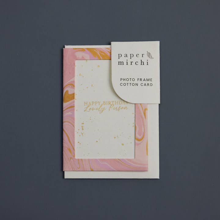 Erindringsmarmor-hilsen kort - Fotoramme Skumfidus for engroshandel hos Paper Mirchi