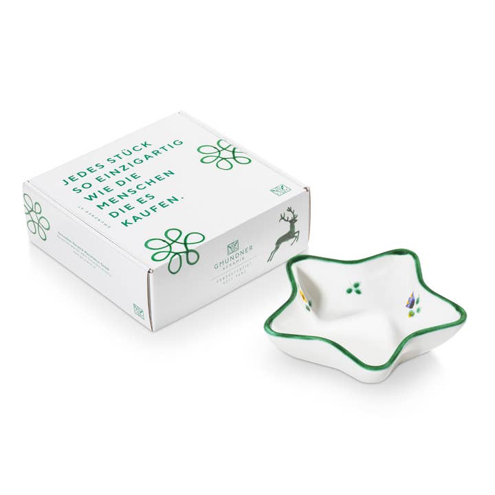 Fiori sparsi, ciotola a stella (L: 14 cm) per la vendita all'ingrosso da parte di Gmundner Keramik Handels GmbH