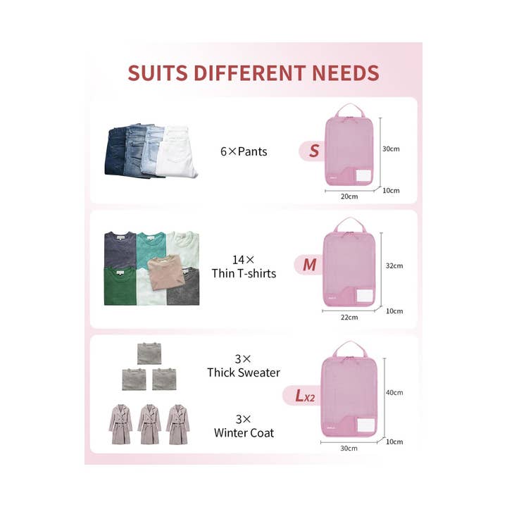 NARWEY INC - Wholesale Packing Cube - 4pcs Compression Packing Cubes, Suitcases Organiser Bag29