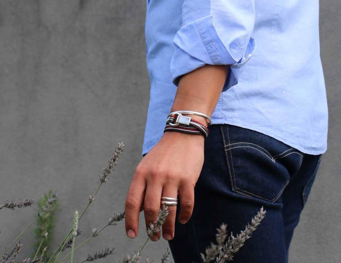 Être - Bracelets & Accessories - Wholesale Geweven/gevlochten armbanden - Armband voor heren | Ribeira Silver - D'east3