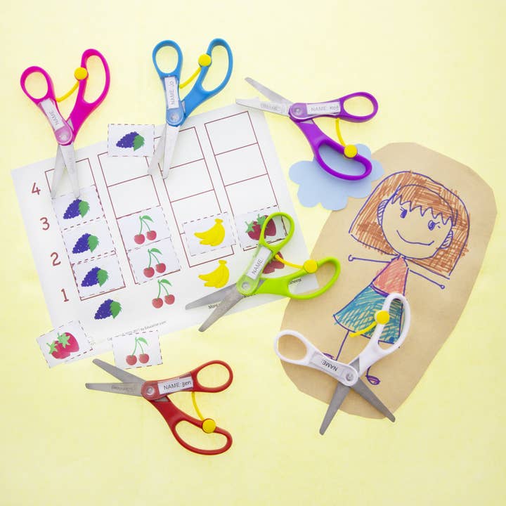 Luna Office Supply - Everyday Essential - Wholesale Scissors - 5" Blunt Tip School Training Scissors w/ Name Tag2