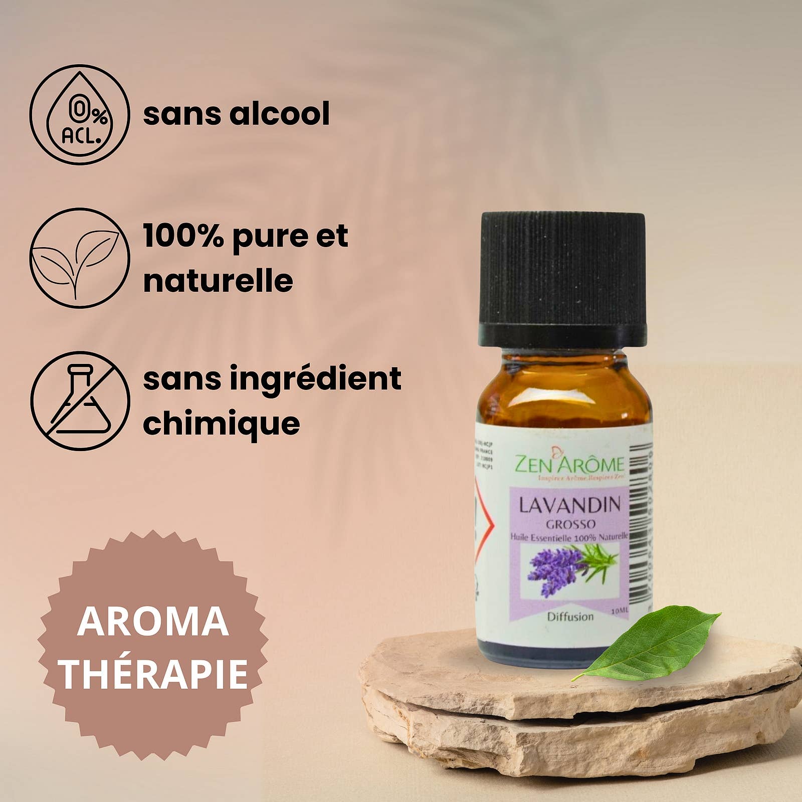 Zen'Arôme – Engroshandel Æterisk olie – Lavendelolie Grosso - 100% Naturlig - 10ml10