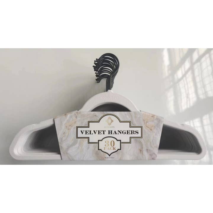 Concepts In Time - Wholesale Clothes hangers - Concepts 30pk Velvet Hangers – Sleek, Sturdy & Non-Slip13