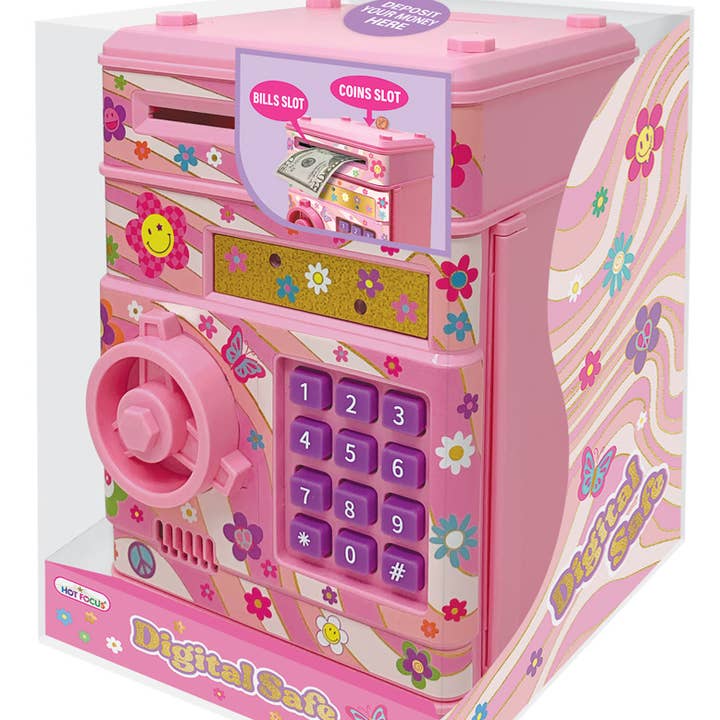 Hot Focus, Inc. - Wholesale Money/Piggy Bank - Kids & Baby - Digital Safe,Groovy Flower