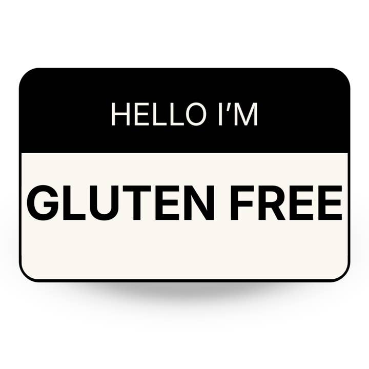 Hello I’m Gluten Free | Minimalist Die Cut Sticker for wholesale by By Megan