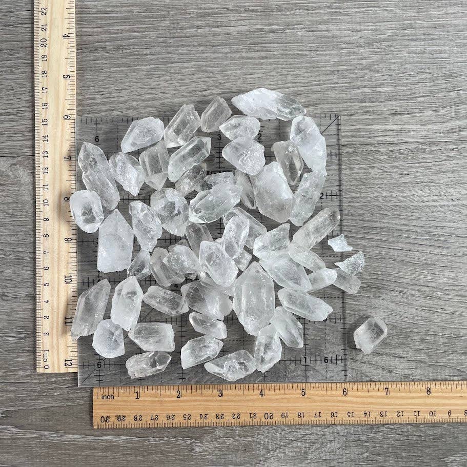 Keystone Crystals - Vente Pierre et cristal de spiritualité - Pointes de quartz clair du Brésil – Lot de 1 lb de cristaux bruts naturels7