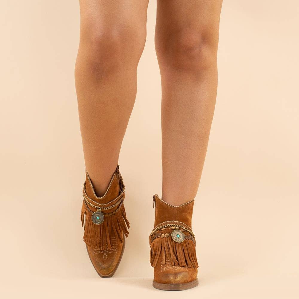 Moonrise - Wholesale Booties - Women's - Nemonic 2216 boho ankle boots brown2