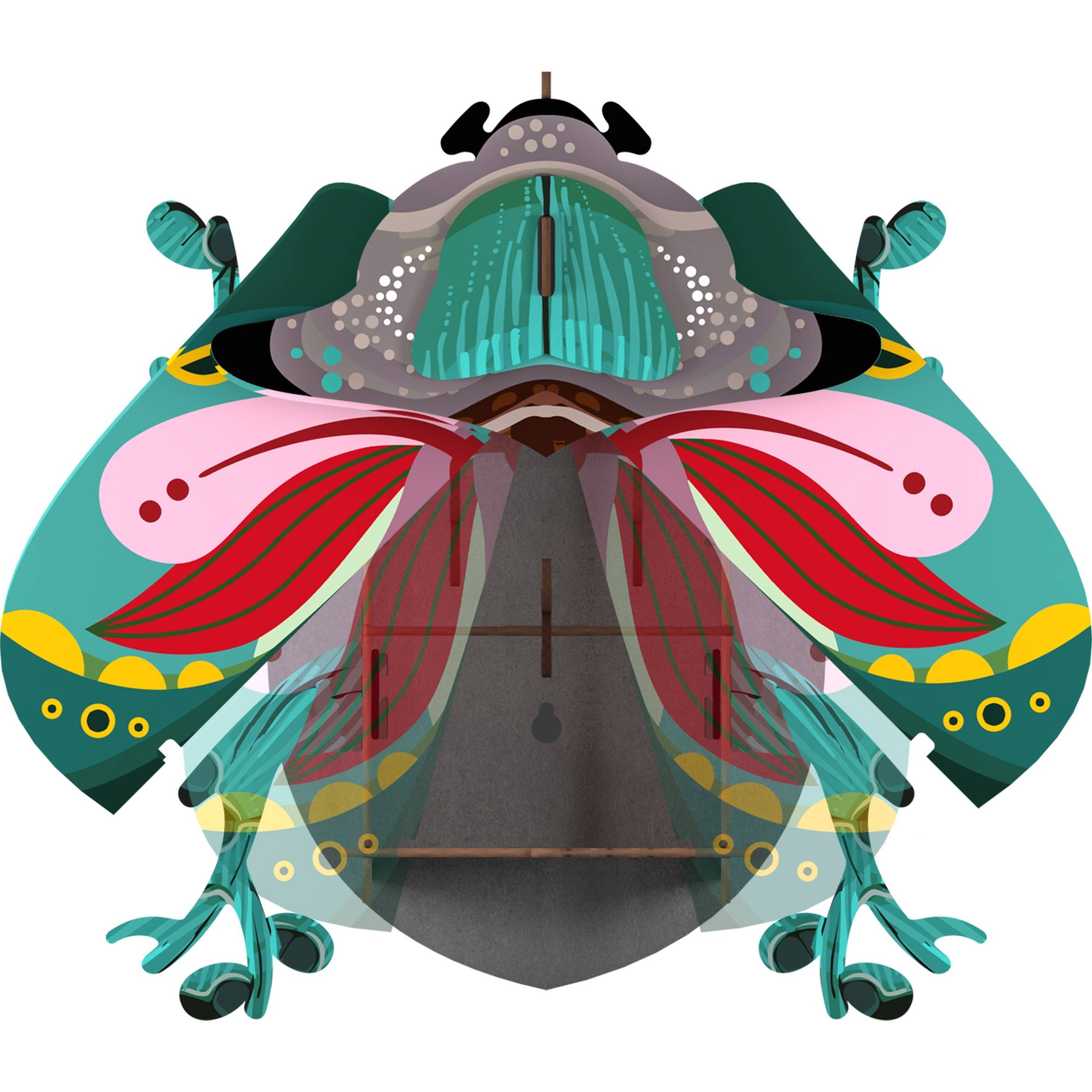 Miho Unexpected Things - Wholesale Wall Accent - Miho - Beetle with Hidden Storage (medium) - Paul1