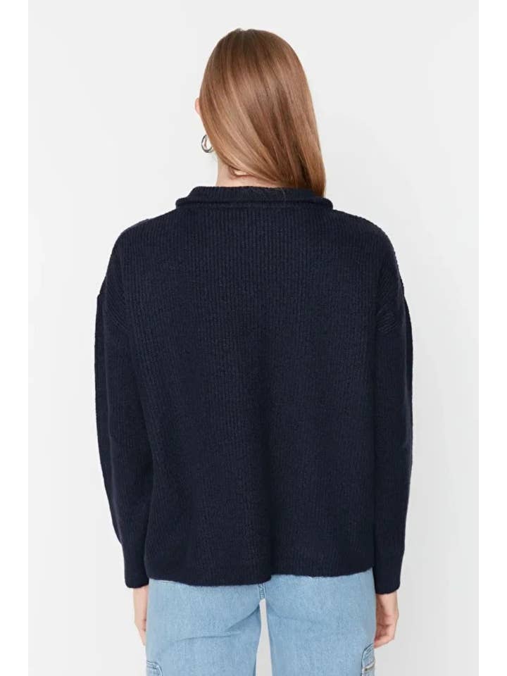 Hoxton Gal – wholesale Knitted jumper – Women′s – Soft-Textured Zip-Up Knit Sweater41