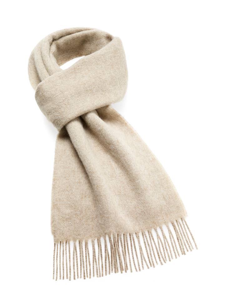 Luxury Plain Beige Scarf for wholesale by Bronte Moon