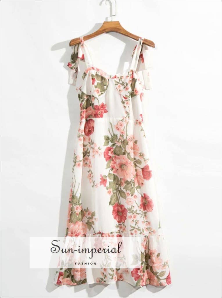 Sun Imperial – wholesale Klänning - Dam – Sol-Imperial Navy Vintage Blommig kvinnor Midi klänning3