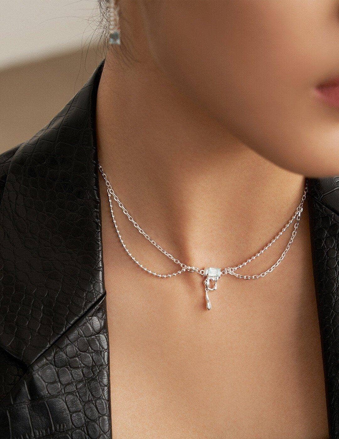 ZEN&CO Studio - Wholesale Jewelry Set - TIFFANY Blue topaz jewelry set necklace ring and earrings7