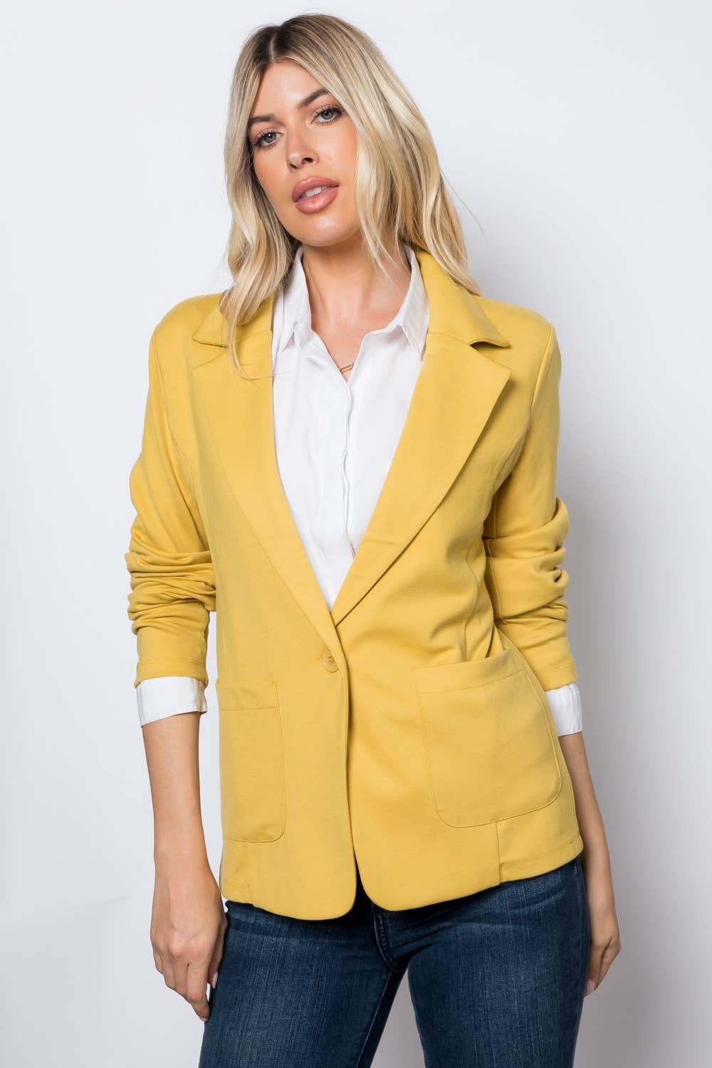 26 International - Wholesale Blazer - Women's - Ponte One Button Front /w Patch Pocket Blazer31