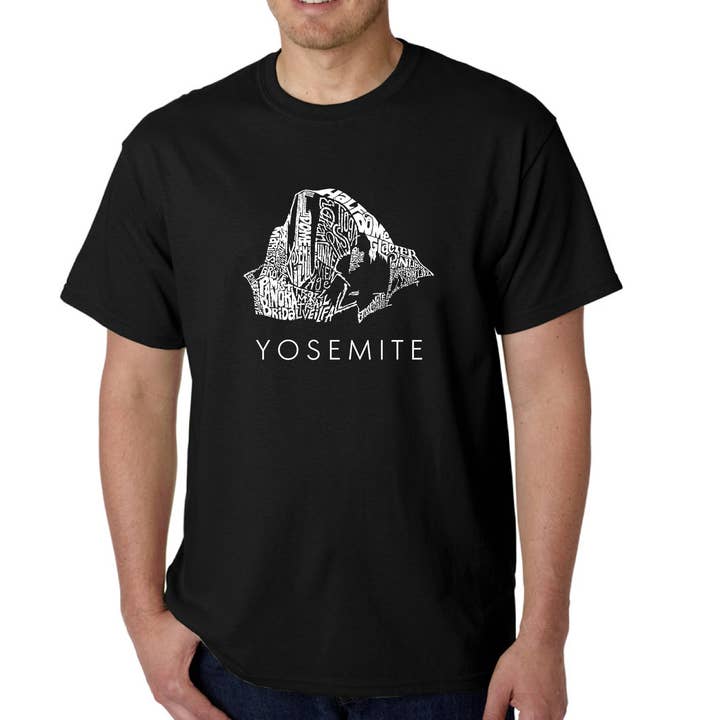 Maglietta da uomo Word Art - Yosemite per la vendita all'ingrosso da parte di LA Pop Art
