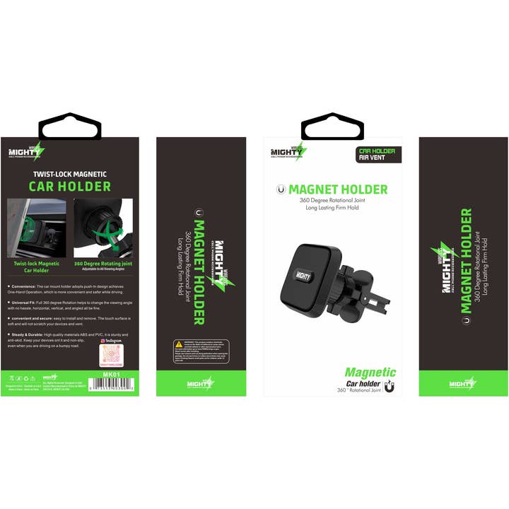 Mighty Wireless - Wholesale Phone/Tablet Stand - Mighty Wireless Air Vent Magnet Holder MK013