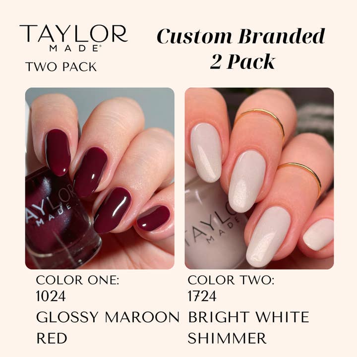 Taylor Made Polish - Vendita all'ingrosso Smalto per unghie - Smalto per unghie personalizzato: confezione da 2 a lunga tenuta + vegano + non tossico158