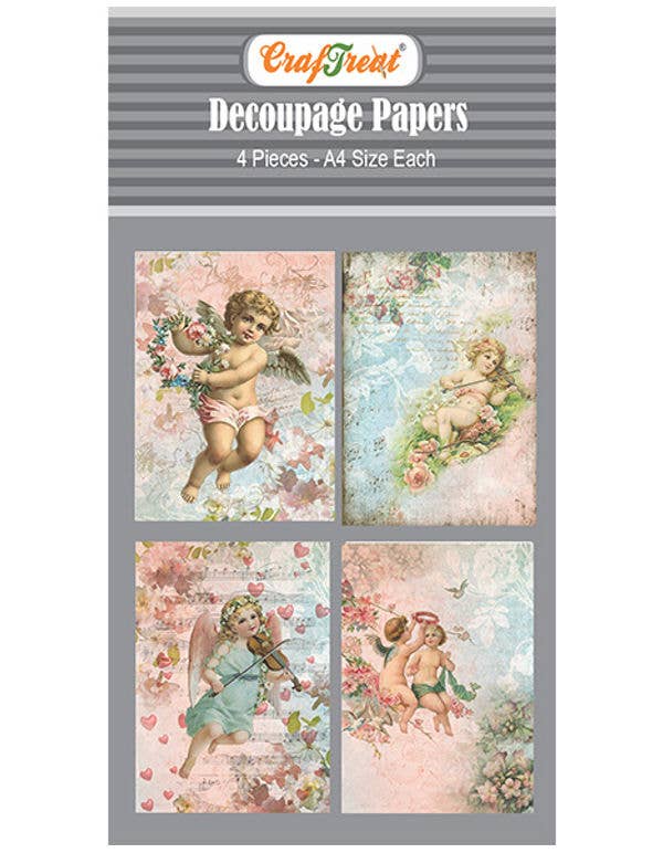 CrafTreat - Wholesale Craft Supplies - CrafTreat Angel Set 1 Decoupage Paper A40