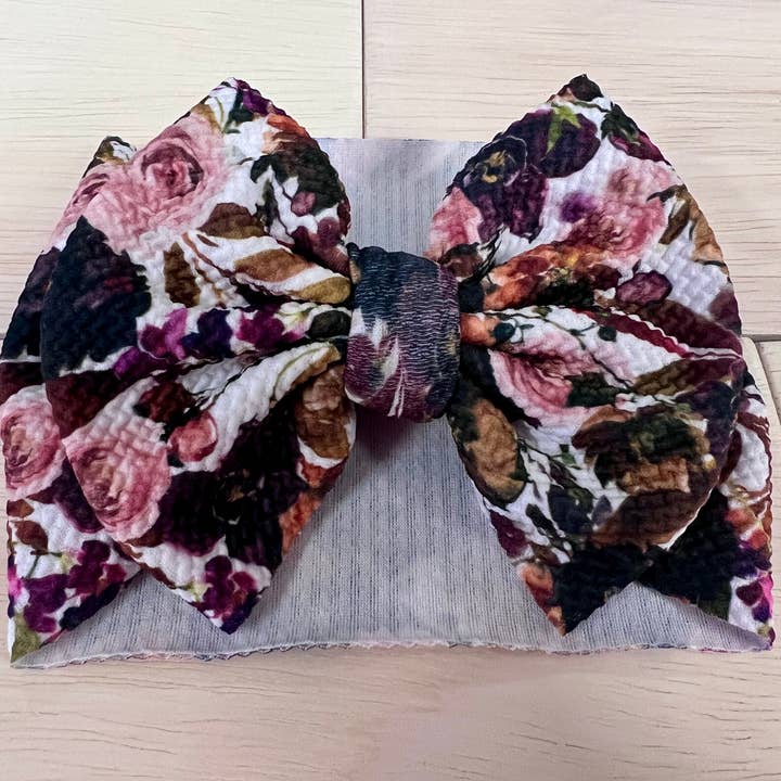 Mauve Floral Head Wrap for wholesale by Hey Little Little