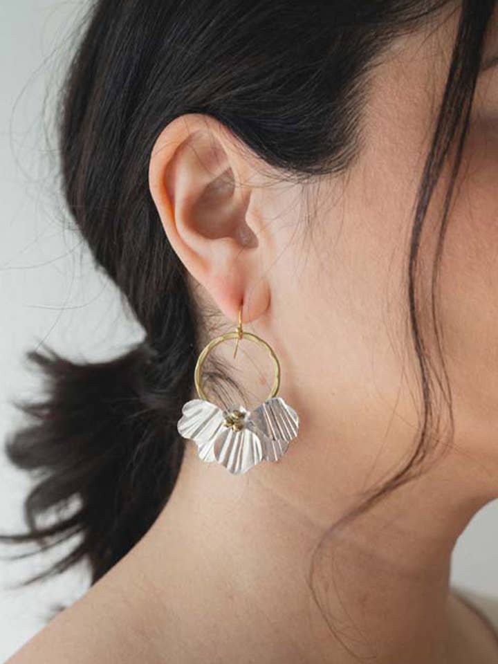 Sayuri Petal Hoop Earring for wholesale by Matr Boomie Fair Trade