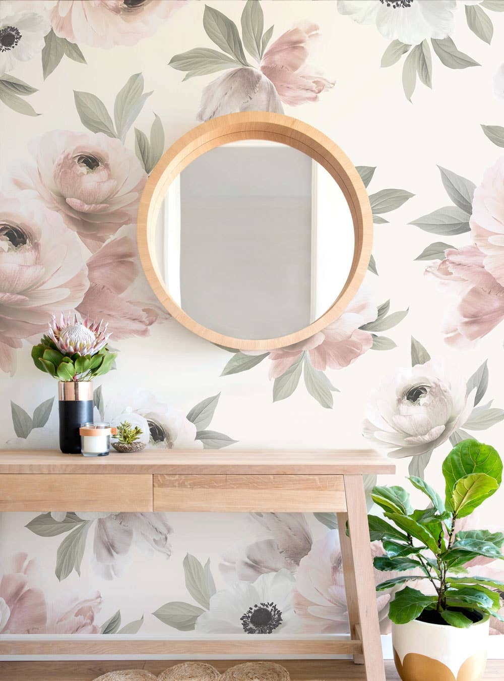 Simple Shapes - Wholesale Wallpaper - Floral Mural Wall Art Wallpaper - Peel and Stick2