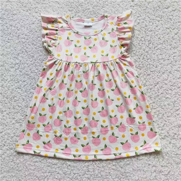 Robes bébé fille rose perle pêche pour la vente par Aier Wholesale
