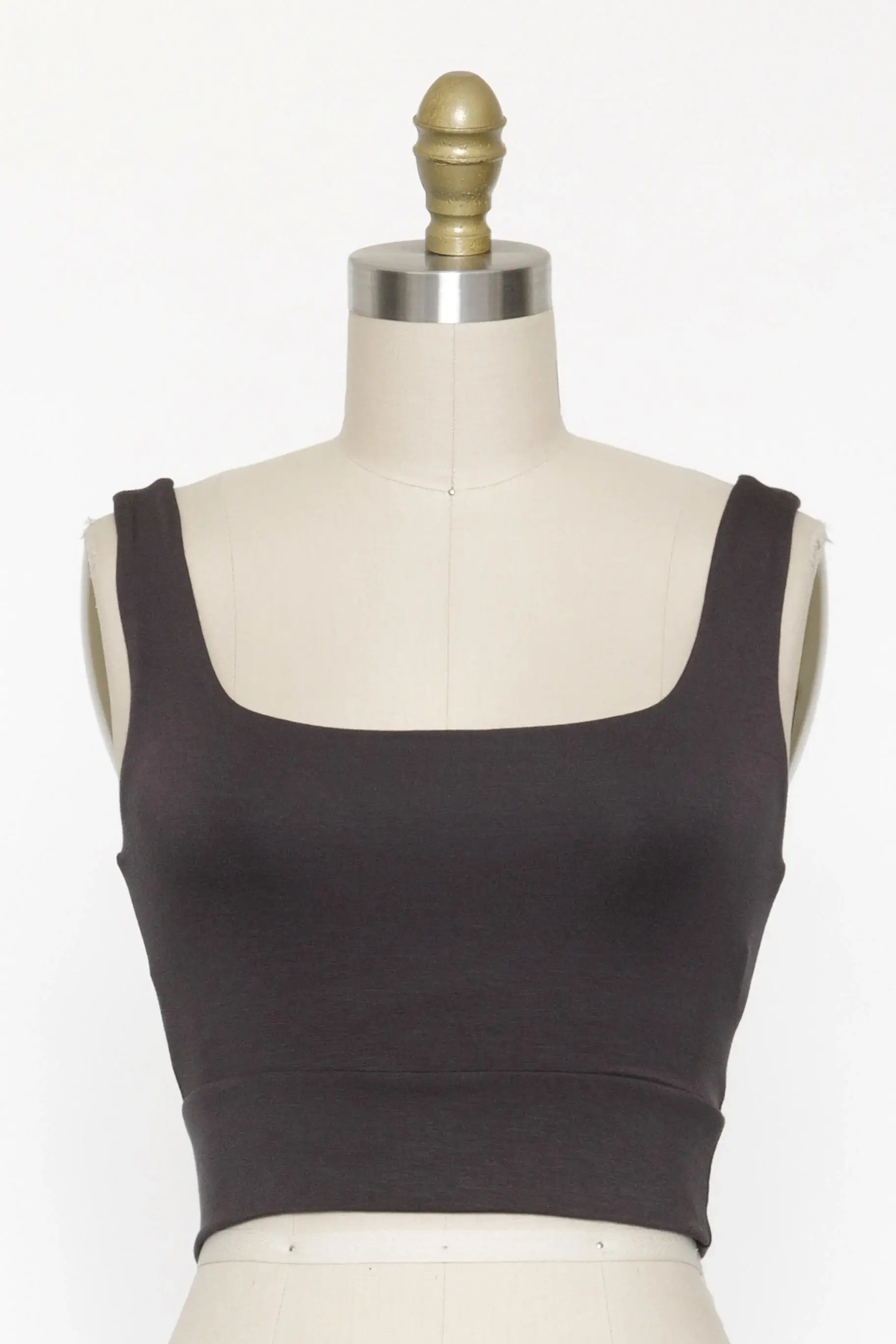 Final Touch - Wholesale Knit Top - Women's - Square Neck Fitted Crop Top - T1685930