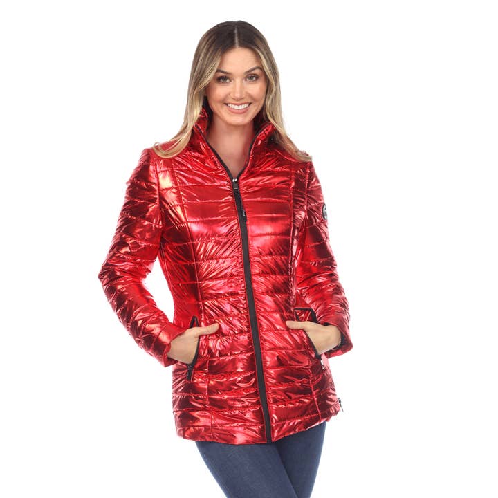 WHITE MARK - Wholesale Puffer Jacket - Women's - Women's Metallic Puffer Coat8