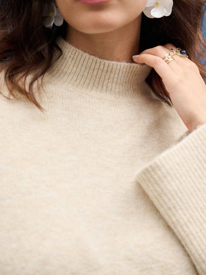 Nathael Paris - Wholesale Knit Sweater - Women's - Slightly oversized alpaca and wool sweater7