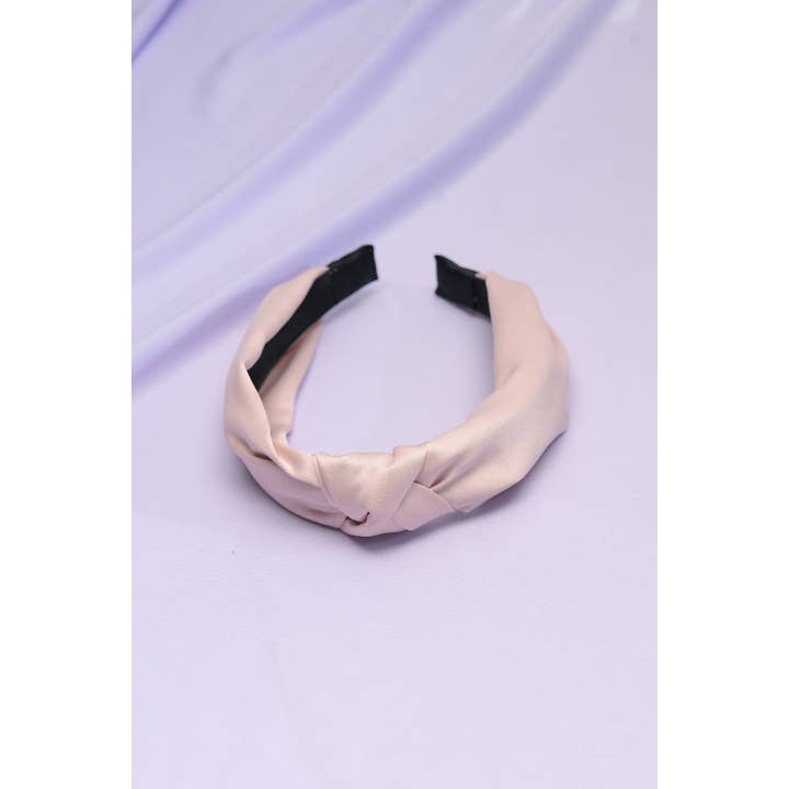 JOSSLYN by wall to wall - Wholesale Fashion Headband - Women's - WIDE KNOTTED SATIN HEADBAND | 40HB121