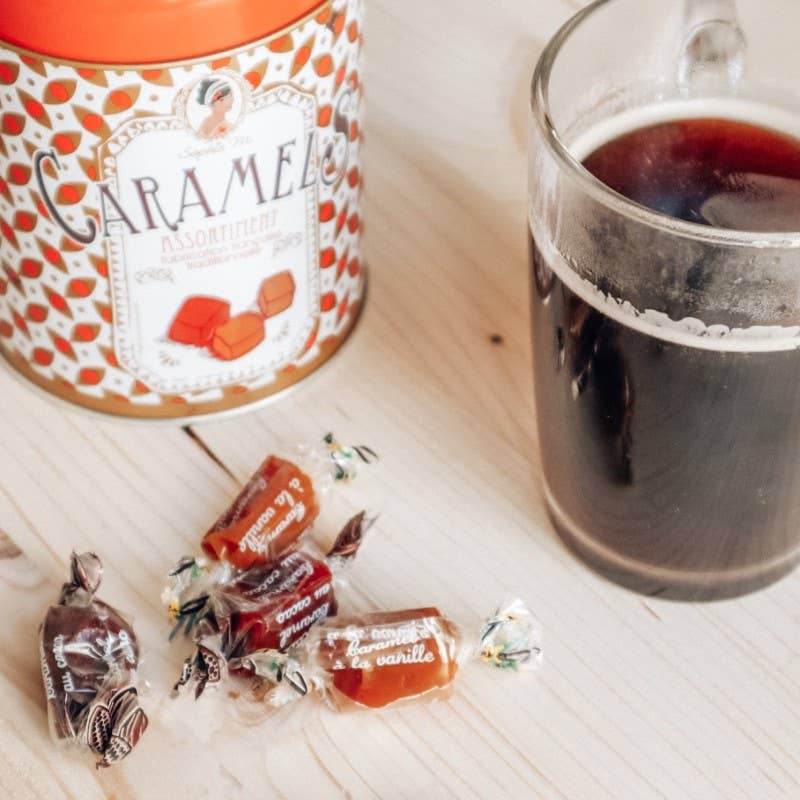 TASTY FRANCE - Vendita all'ingrosso Caramello - Caramelle al caramello assortite Sophie M - Scatola di metallo 200 g1