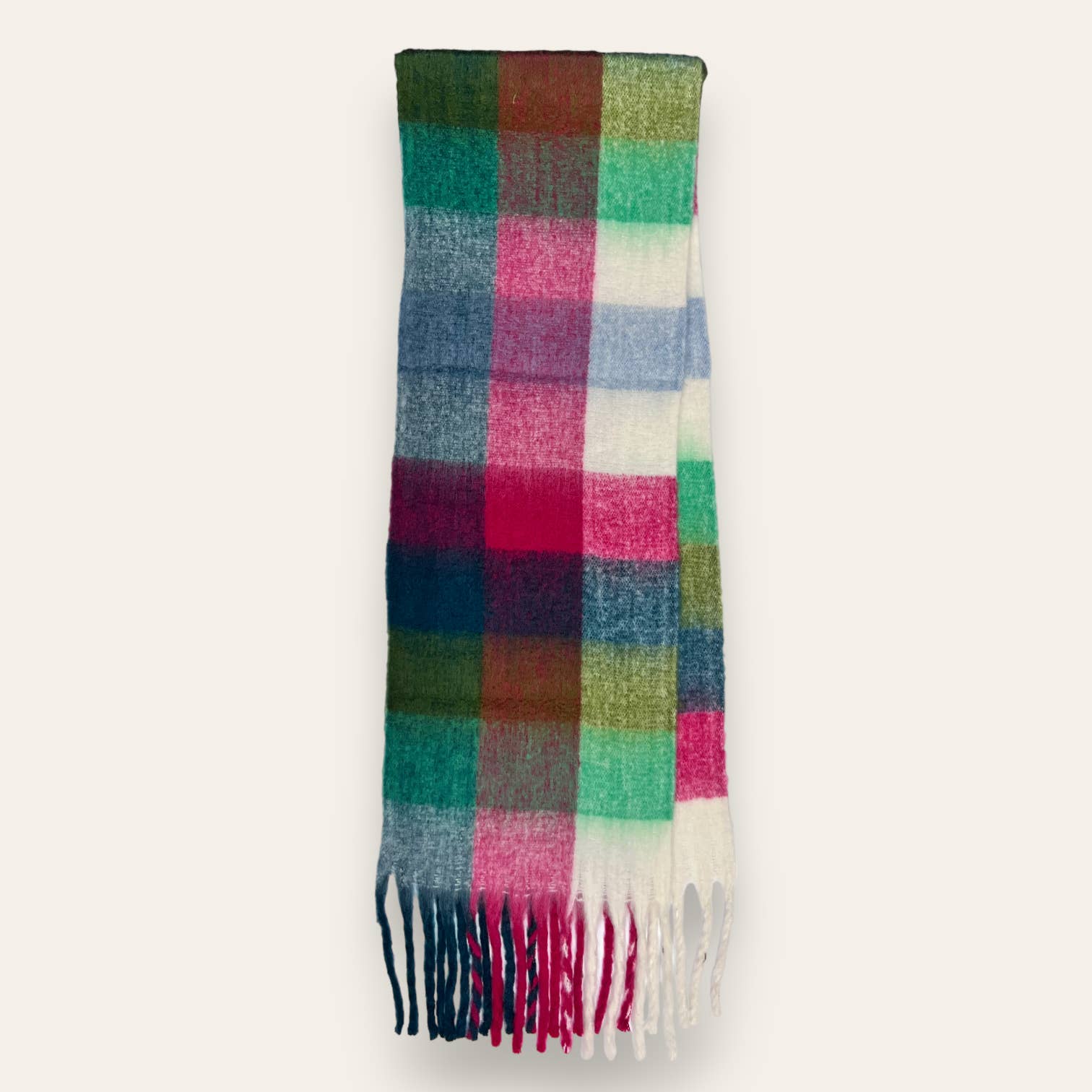 London Scarves - Vendita all'ingrosso Sciarpa - Donna - Sciarpa in morbido tessuto a quadri, 16 colori, rifinita con nappine20