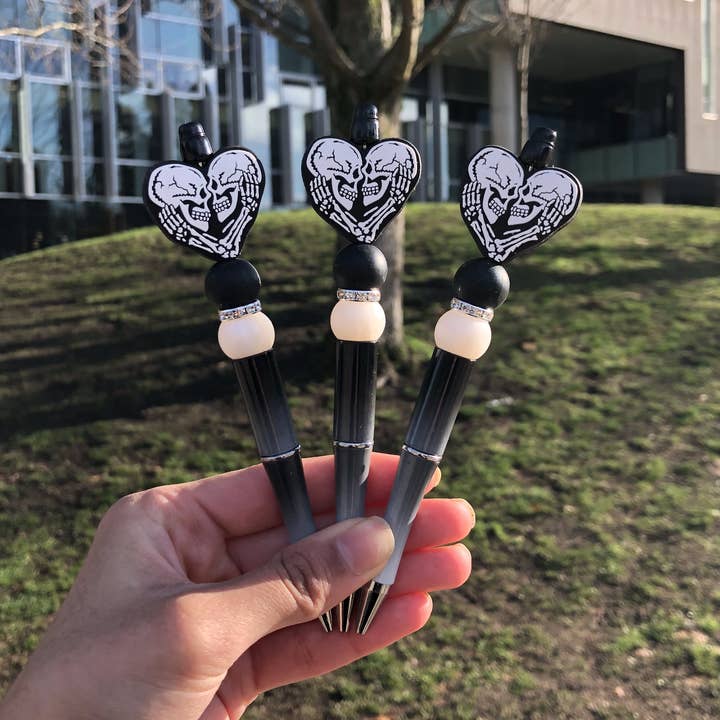 "Forbidden Love" Valentine's Day Beaded Pen for wholesale by Amy Designs