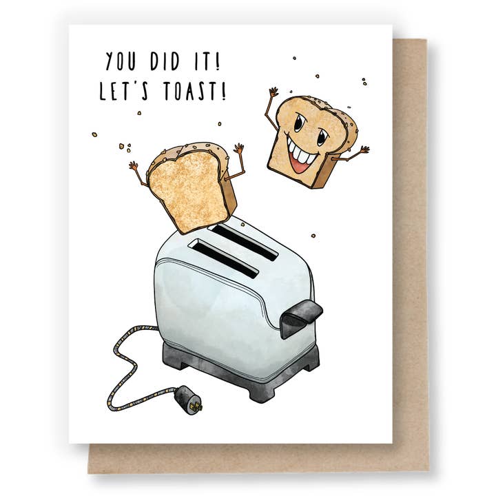 Du klarade det! Låt oss skåla! Gratulationskort för wholesale av Sweet Pea Cole